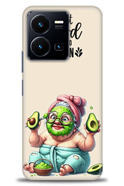 Rulet Aksesuar جراب سيليكون متوافق مع هاتف Vivo Y22S HD مطبوع + واقي شاشة من ...