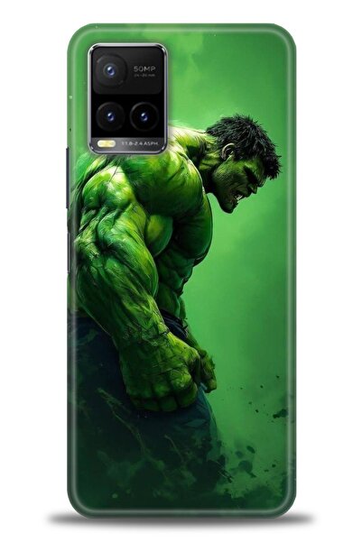 Rulet Aksesuar جراب سيليكون متوافق مع هاتف Vivo Y21S HD مطبوع + واقي شاشة سير...