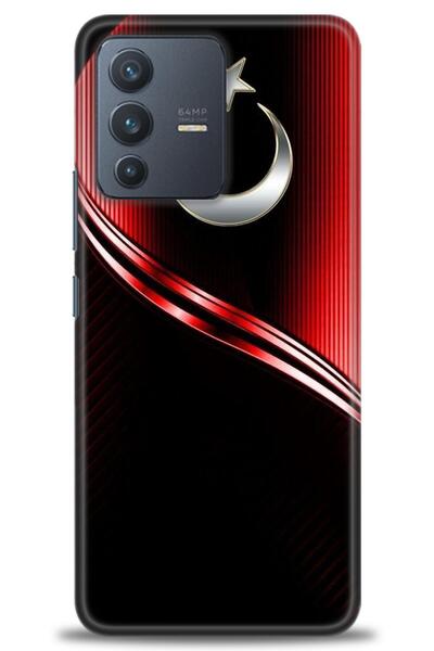 Rulet Aksesuar حافظة سيليكون متوافقة مع هاتف Vivo V23 5G HD مطبوع + واقي شاشة...