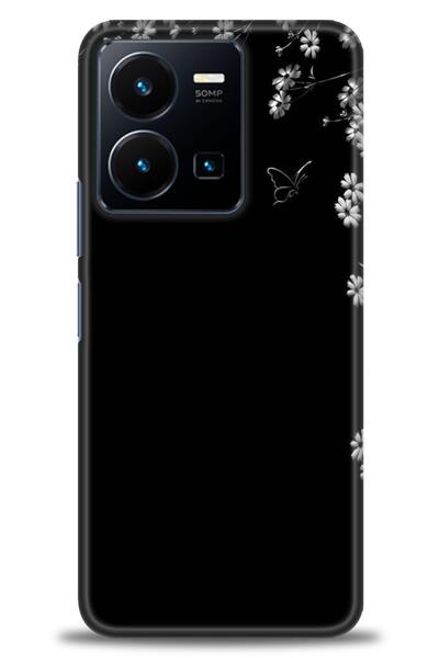 Rulet Aksesuar جراب سيليكون متوافق مع هاتف Vivo Y22S HD مطبوع + واقي شاشة سير...