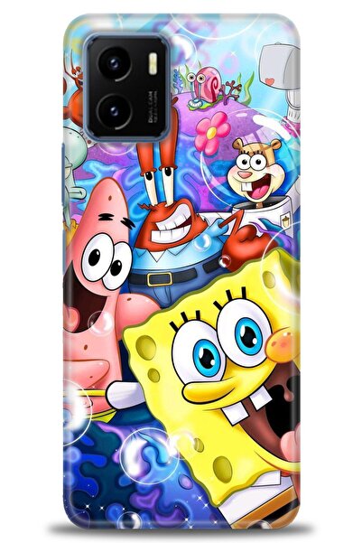 Rulet Aksesuar جراب سيليكون متوافق مع هاتف Vivo Y15S HD مطبوع + واقي شاشة سير...