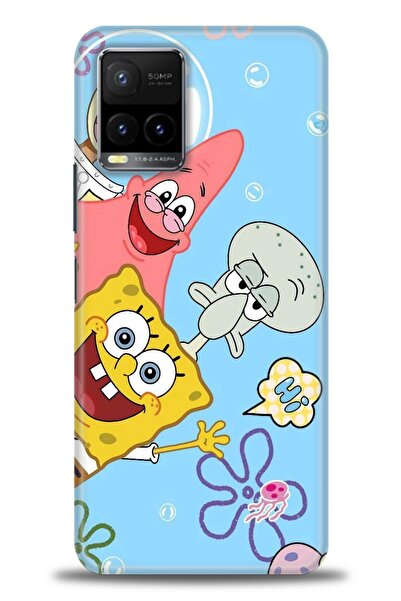 Rulet Aksesuar جراب سيليكون متوافق مع هاتف Vivo Y32 HD مطبوع + واقي شاشة سيرا...