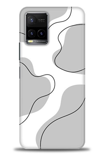 Rulet Aksesuar جراب سيليكون متوافق مع هاتف Vivo Y21 HD مطبوع + واقي شاشة سيرا...