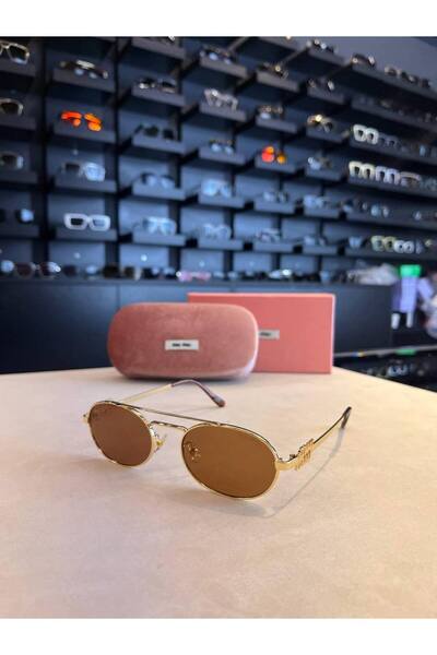 Bubbleatelier نظارات شمسية ذات تدرج بني وتفاصيل ذهبية