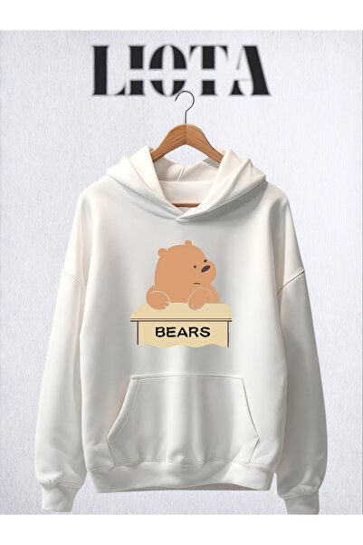 Vordevia سويت شيرت قطني كبير الحجم مطبوع عليه دببة