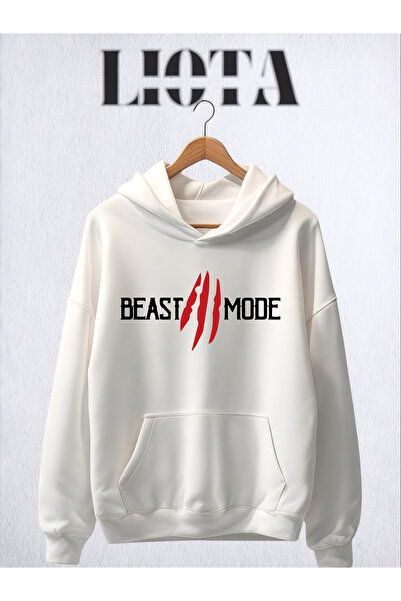 Vordevia Оверсайз памучна блуза с принт Beast Mode