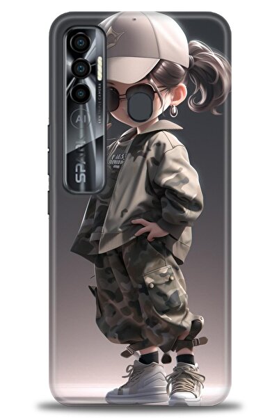 kılıfevreni غطاء متوافق مع هاتف Tecno Spark 7 Pro A+ Plus غطاء HD مطبوع - غطا...