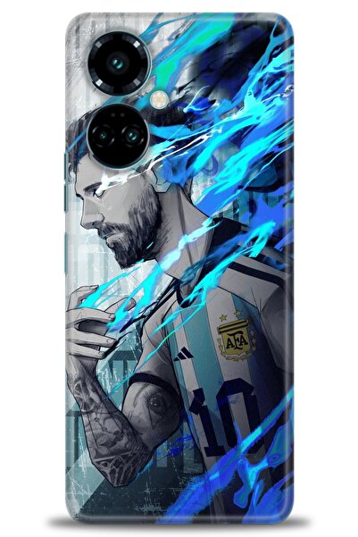 Rulet Aksesuar Tecno Camon 19 Pro Compatible Hd Printed Silicone Case + Ceram...