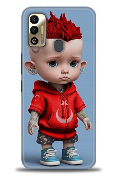 kılıfevreni غطاء متوافق مع هاتف Tecno Spark 7T A+ Plus HD مطبوع - غطاء من الس...