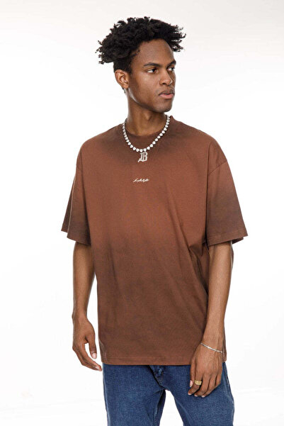 DNM UNITED تي شيرت قهوة – قطن 100%