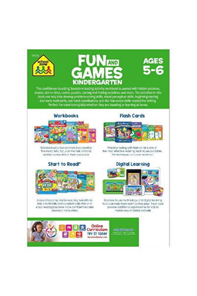 School Zone Publishing Fun and Games: Kindergarten - Ages 5-6 Years