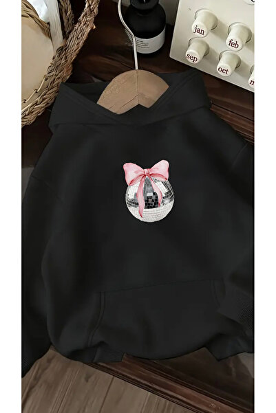 FUFLUNS سترة رياضية كبيرة الحجم للجنسين مطبوعة بتصميم كرة الديسكو مع غطاء للرأس