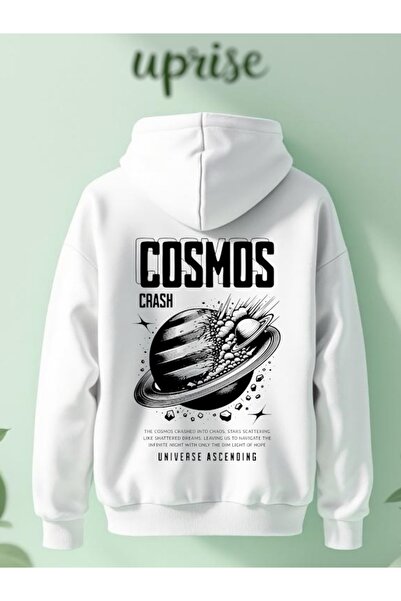 Vordevia Hanorac Cosmos cu imprimeu din bumbac cu supradimensionat fire