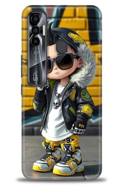 kılıfevreni غطاء متوافق مع هاتف Tecno Spark 7 Pro A+ Plus غطاء HD مطبوع - غطا...