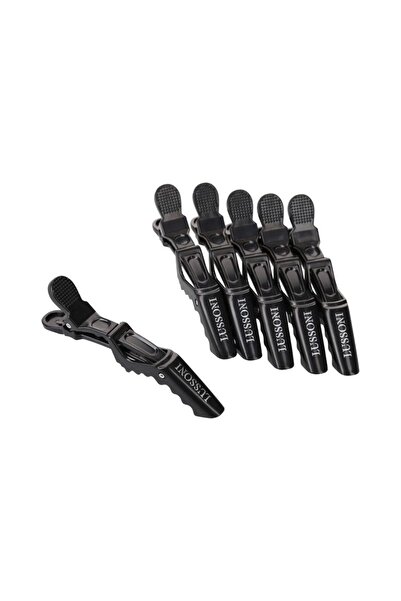 Lussoni Clame de Par cu Model Dragon - Croc Clips Black 6 Buc -