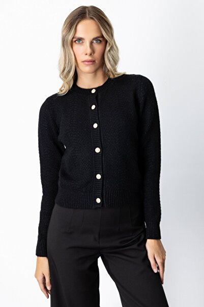 ON Cardigan cu guler rotund cu nasturi