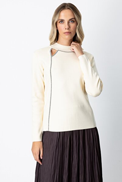 ON Pulover cu detaliu de piatră