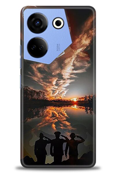 Rulet Aksesuar Tecno Camon 20 Pro 5g Compatible Hd Printed Silicone Case + Ce...