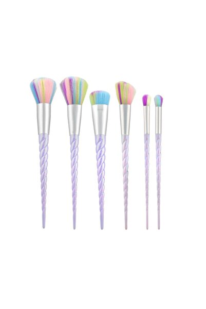 MIMO Pensule pentru Machiaj cu Model Unicorn - Make-up Brushes Set 6pcs -