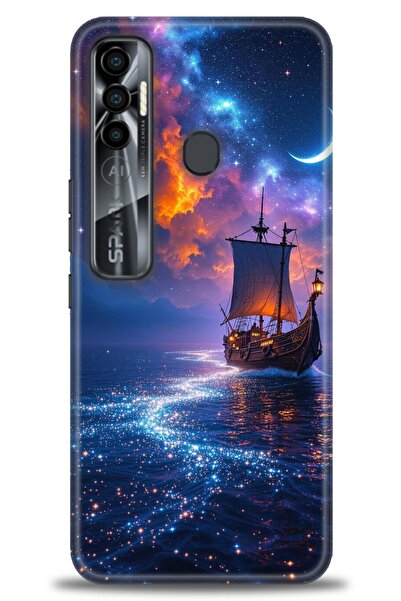 kılıfevreni غطاء متوافق مع هاتف Tecno Spark 7 Pro A+ Plus غطاء HD مطبوع - غطا...