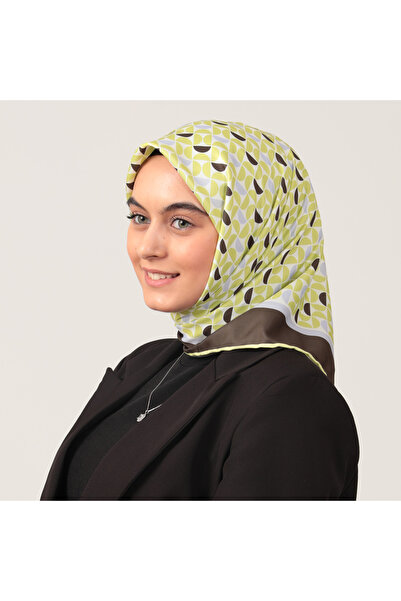 ipekistanbul وشاح تويل - نمط الأحجية - ليموني