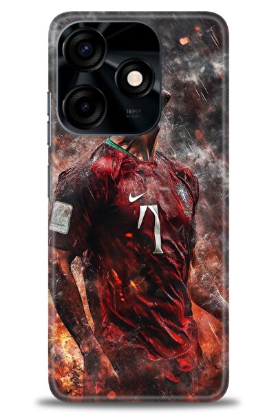 Rulet Aksesuar حافظة سيليكون HD مطبوع متوافقة مع هاتف Tecno Spark 10C + واقي ...