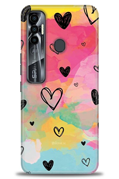 kılıfevreni غطاء متوافق مع هاتف Tecno Spark 7 Pro A+ Plus غطاء HD مطبوع - غطا...