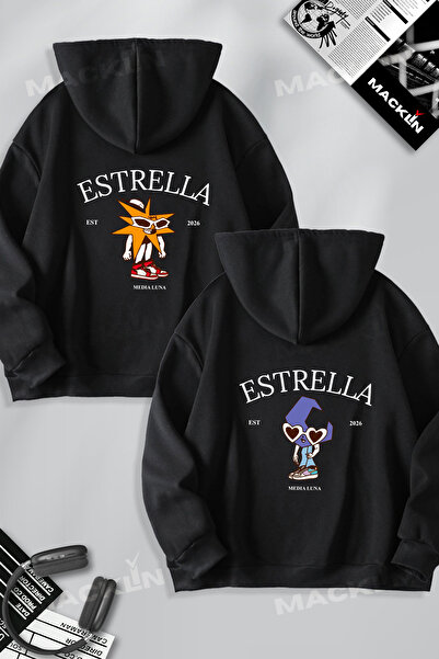 darkopia Set de 2 hanorace cu glugă cu design imprimat Dear Kombini Estrella