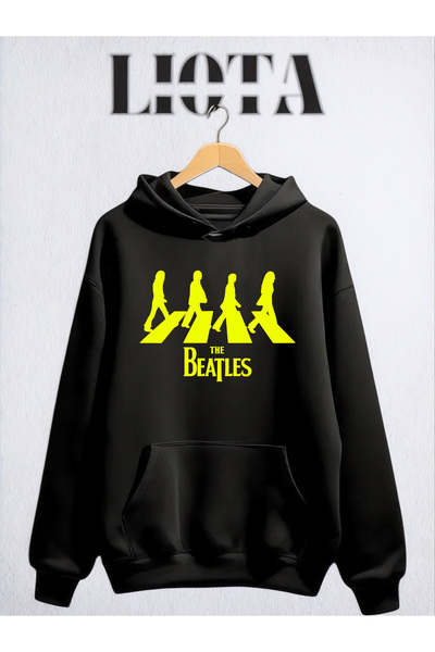 Vordevia سويت شيرت قطني كبير الحجم مطبوع عليه فرقة البيتلز