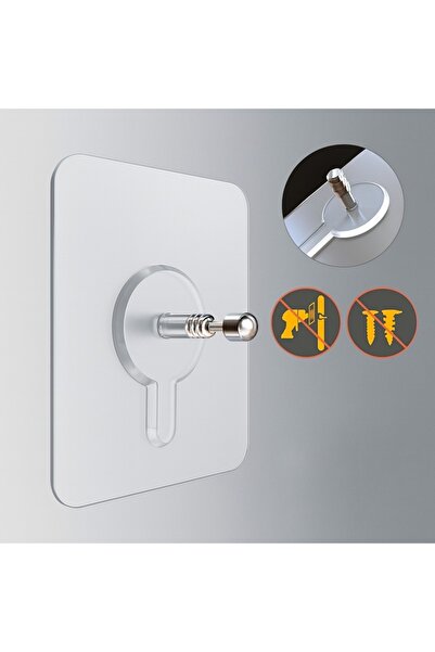 obrigado Şeffaf Yapışkanlı Askı 4’lü – Suya Dayanıklı, Montajsız Çok Amaçlı Ask