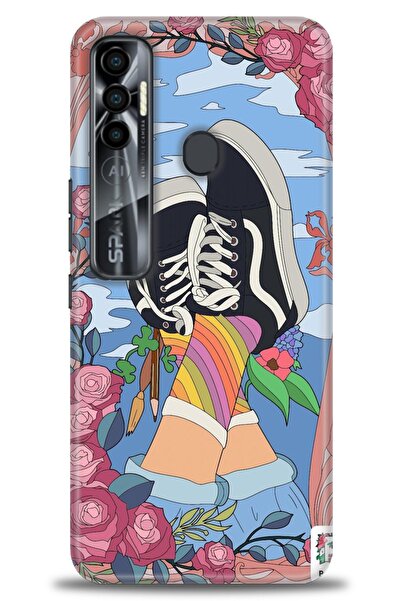 kılıfevreni غطاء متوافق مع هاتف Tecno Spark 7 Pro A+ Plus غطاء HD مطبوع - غطا...