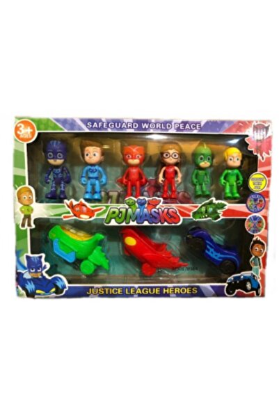 OMZ مجموعة ألعاب تعليمية كبيرة من شخصيات بيجاماسكيليرز، تتكون من 6 شخصيات و3 ...