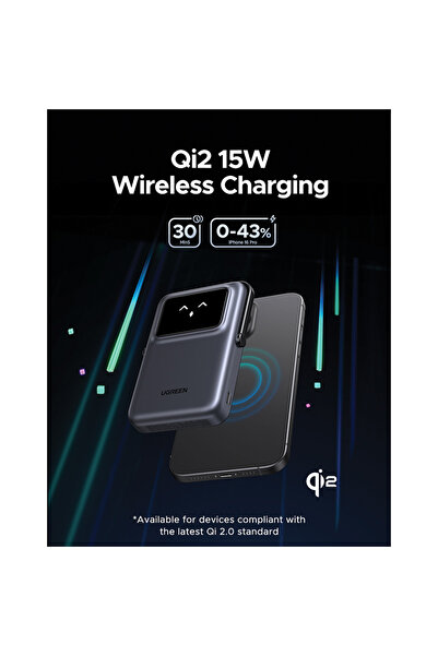 Ugreen Uno PowerBank Magnetic Wireless Magsafe 10000mAh 15W - Gray