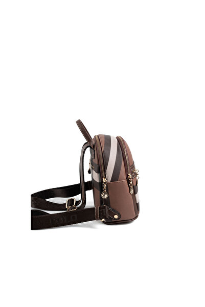 Silver Polo Women / Girls 983-47769 Silver Polo Backpack Mk85 Dark Brown-Matte Brown