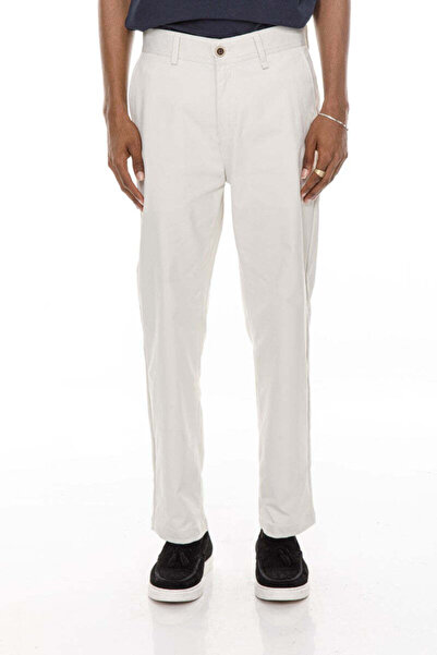 Jeanspro JEANS PRO Off White Loose Fit Chino Pants