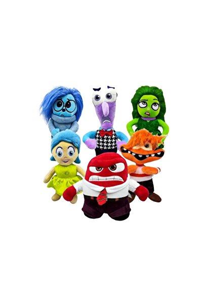 OEM Set 6 Plush Mascots, Emotions, Inside Out, Red, 30 cm - 40 cm