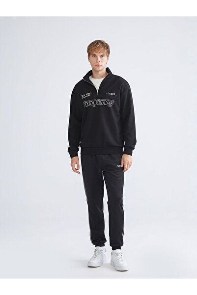 LC Waikiki Stand Collar Printed Men's Sweatshirt