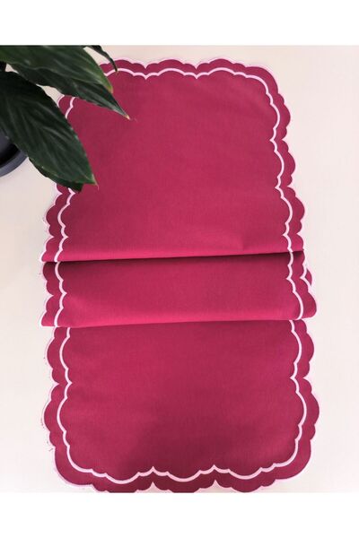 ketenhome Curved Edge Red Runner – 119X44 cm