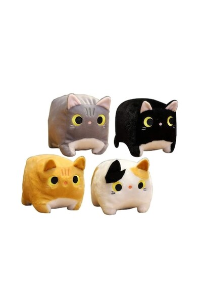 OEM Set 4 pisici de pluș, multicolore, 22 cm