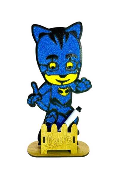 OMZ Eğitici Oyuncaklar Kedi Çocuk pijamaskeliler Ahşap Tuz Boyama Oyunu : Boya Ve Masa Üstüne Biblo Yap