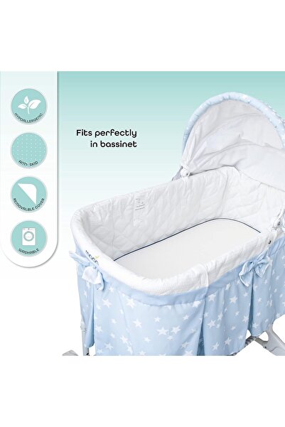 THE MOON VentiFlow Baby Bassinet/Stroller Mattress 76 x 33 x 4 cm