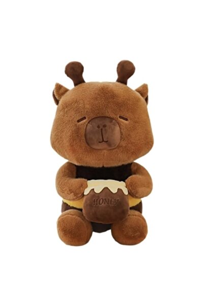 MASHASHOP Ursulet de plus, cu borcan de miere, MASHASHOP, maro/galben, 25 cm