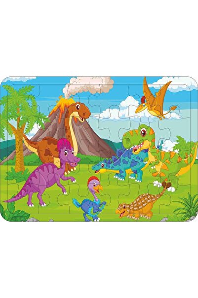 OMZ ألعاب تعليمية خشبية للأطفال، لغز مكون من 24 قطعة على شكل ديناصورات، لعبة ...