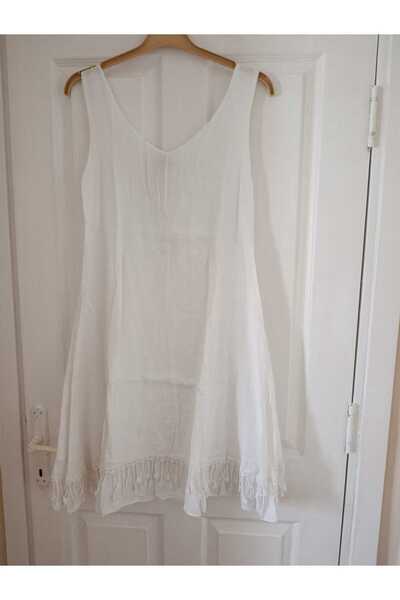 anne moda ankara Authentic Dress...Thick Straps, 100% Washed Stonewashed Pure Cotton, V-Neck, Double Layer