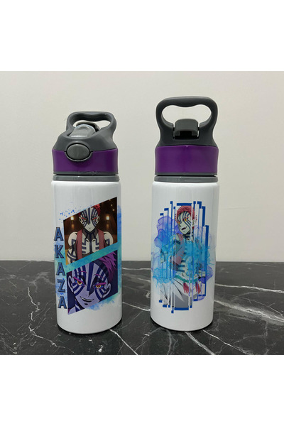 Define Moyas Demon Slayer Akaza Cold Water Bottle with Straw
