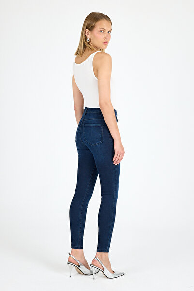 Lexsina Sötétkék farmer Super Skinyy Fit női farmer nadrág BLUE00