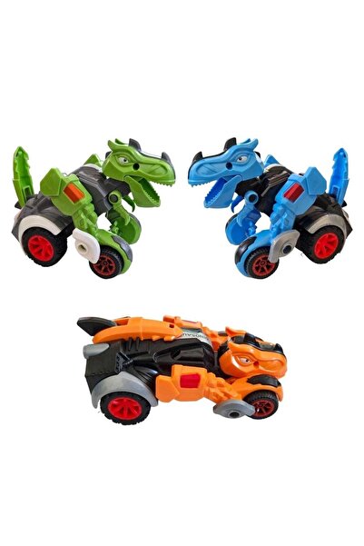 OMZ ألعاب تعليمية، سيارة مع ديناصور واحد يتحرك بالاحتكاك، سيارة ديناصور تيران...