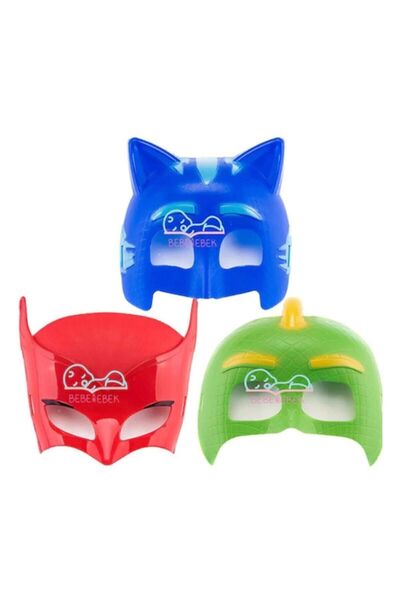 SPOR35 Kız Erkek Çocuk Eğlenceli Oyuncaklar Pijamaskeliler Pj Maskeliler Pj Masks 3 Renk 3 Lü Set Yüz Maske