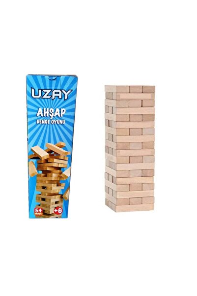 OMZ ألعاب تعليمية، لعبة توازن خشبية كبيرة الحجم من جينجا، 54 قطعة، لعبة للأول...