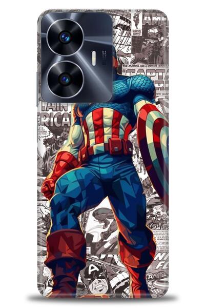 realme حافظة A+ Plus متوافقة مع شبكة الجيل الرابع C55 + واقي شاشة سيراميك غير...